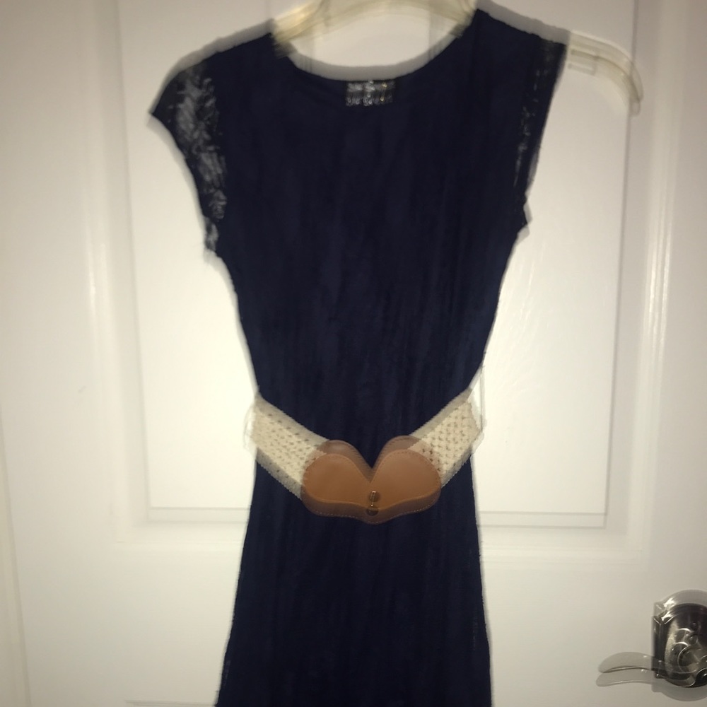 Navy blue lace dress